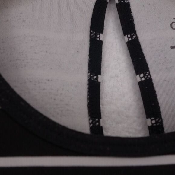 DECREE Black and White Stripe Tank Crop Halter Top Size XS - Picture 5 of 5